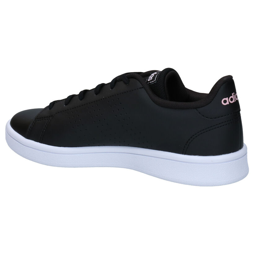 adidas Advantage Base Baskets en Noir en simili cuir (293417)