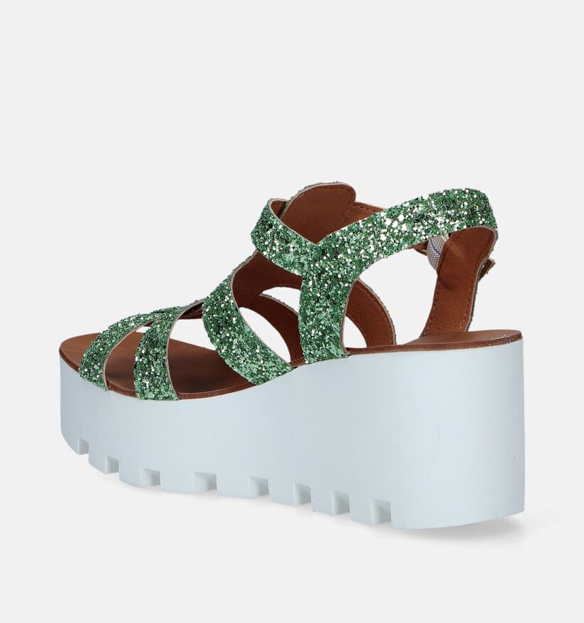 Sweet Lemon Neduz Groene Sandalen Met Sleehak voor dames (341737)