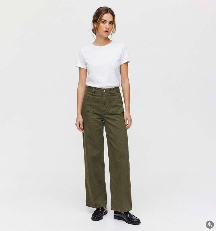 Vero Moda Tulle Donkergroene Wide Leg Jeans voor dames (377568)
