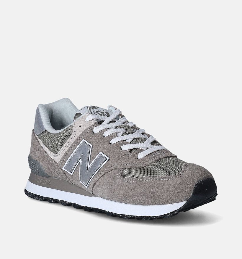 New Balance ML 574 Baskets en Gris pour hommes, garçons (350069) - pour semelles orthopédiques
