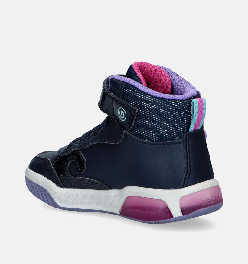 Geox Inek Baskets en Bleu pour filles (345929) - pour semelles orthopédiques