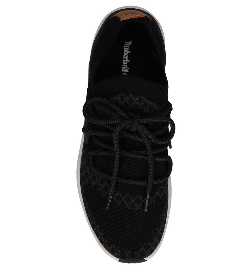 Lichtblauwe Lage Sportieve Sneakers Timberland Flyroam Go Knit Chukka in stof (212240)