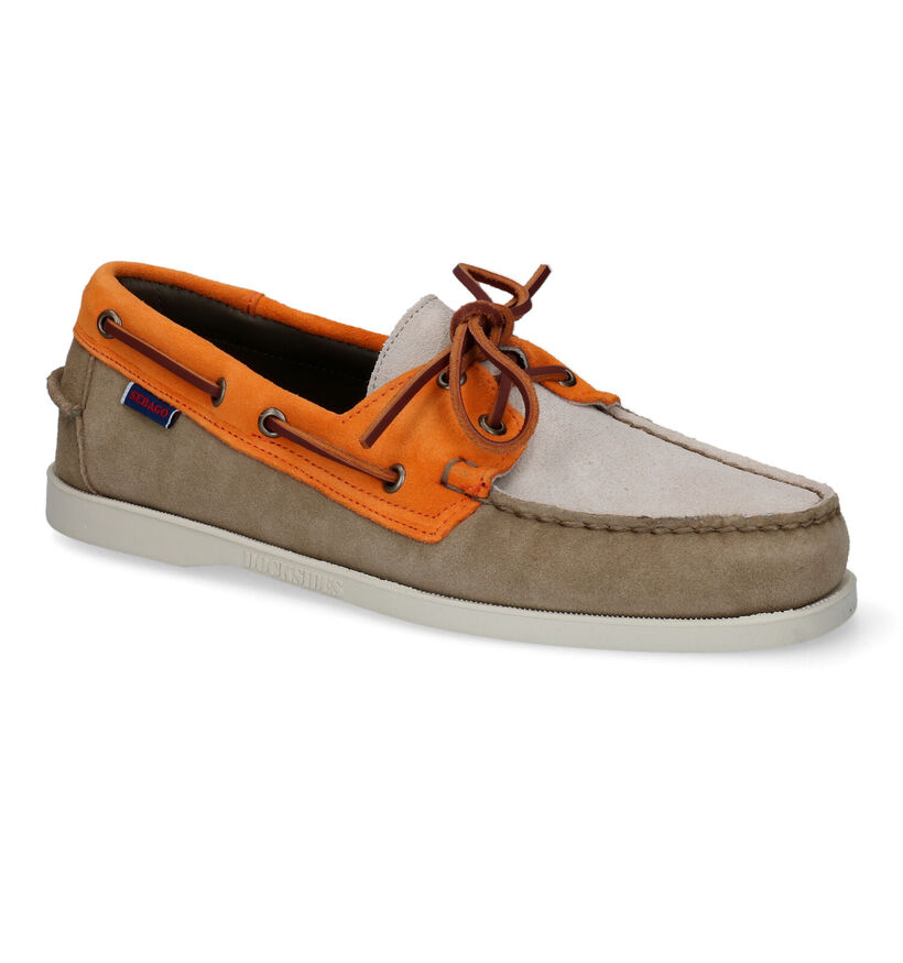 Sebago Dockside Portland Flesh Out Kaki Bootschoenen voor heren (336839)