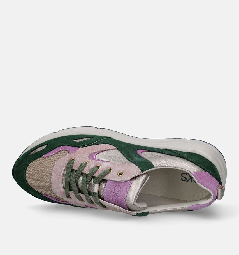 CKS Cienna Groene Sneakers voor dames (331674) - geschikt voor steunzolen