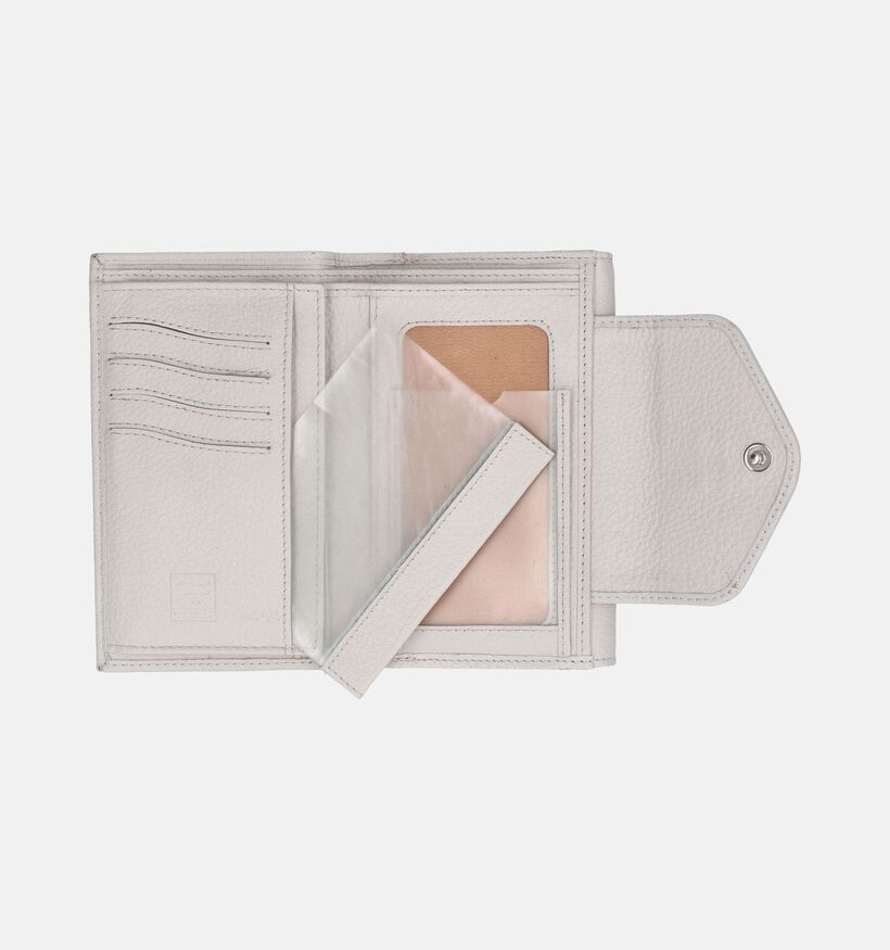 Crinkles Porte-monnaie à rabat en Beige pour femmes (358508)