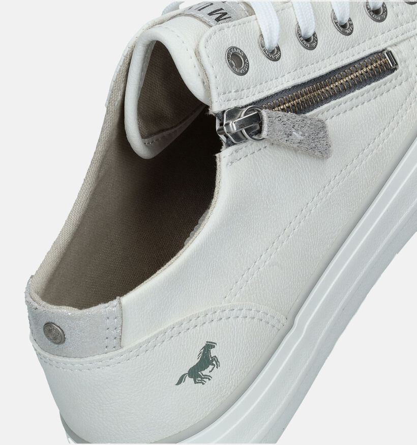 Mustang Witte Sneakers voor dames (336419) - geschikt voor steunzolen