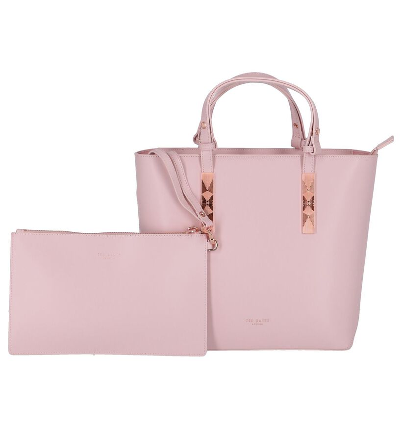 Sac à Main Ted Baker En Cuir Rose Poussiéreux Avec Pompon - Neuf Dans Sa Boîte Originale