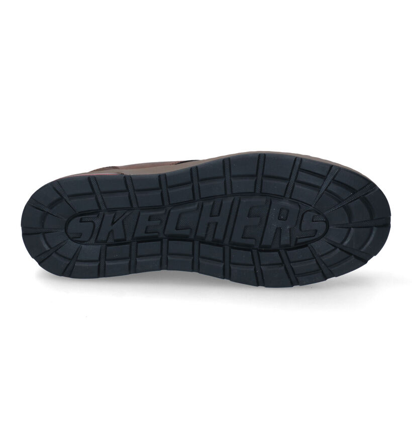 Skechers Evenston Renli Chaussures hautes en Cognac en cuir (312698)