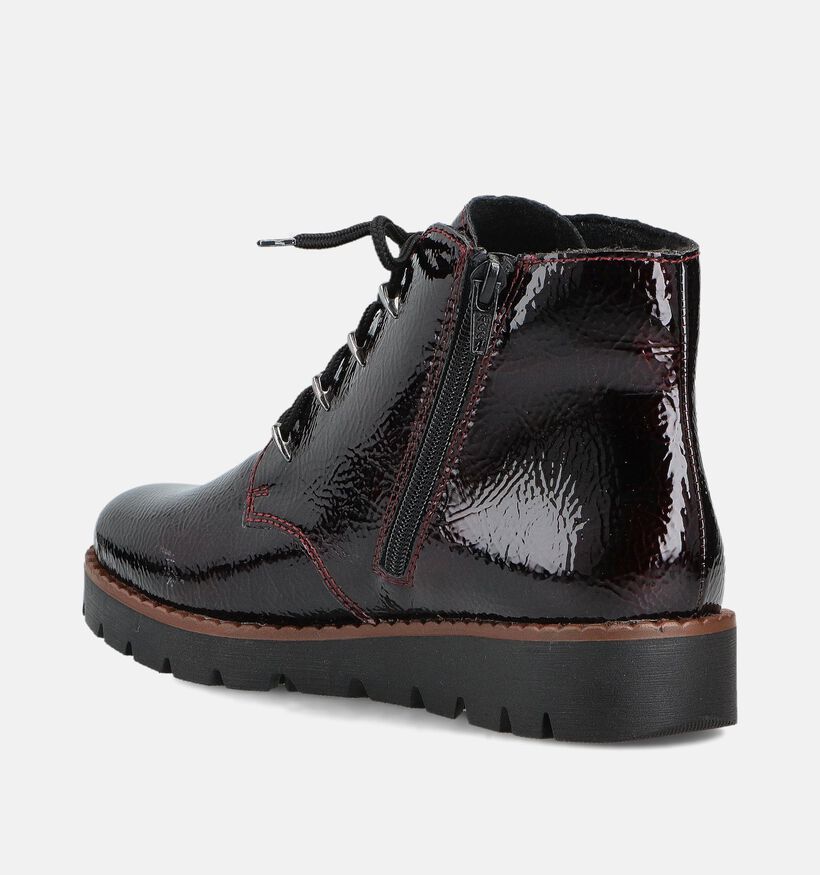 Rieker Boots à lacets en Bordeaux pour femmes (363548) - pour semelles orthopédiques