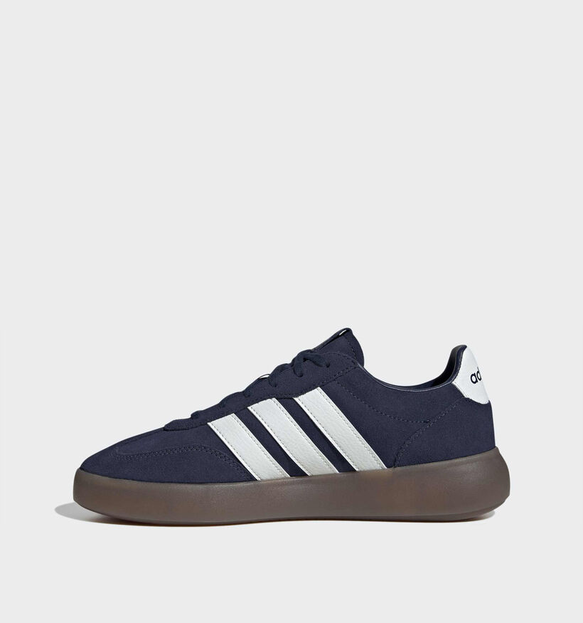 adidas Barreda Decode Lux Baskets basses en Bleu fonc&eacute; pour hommes (375323) - pour semelles orthop&eacute;diques