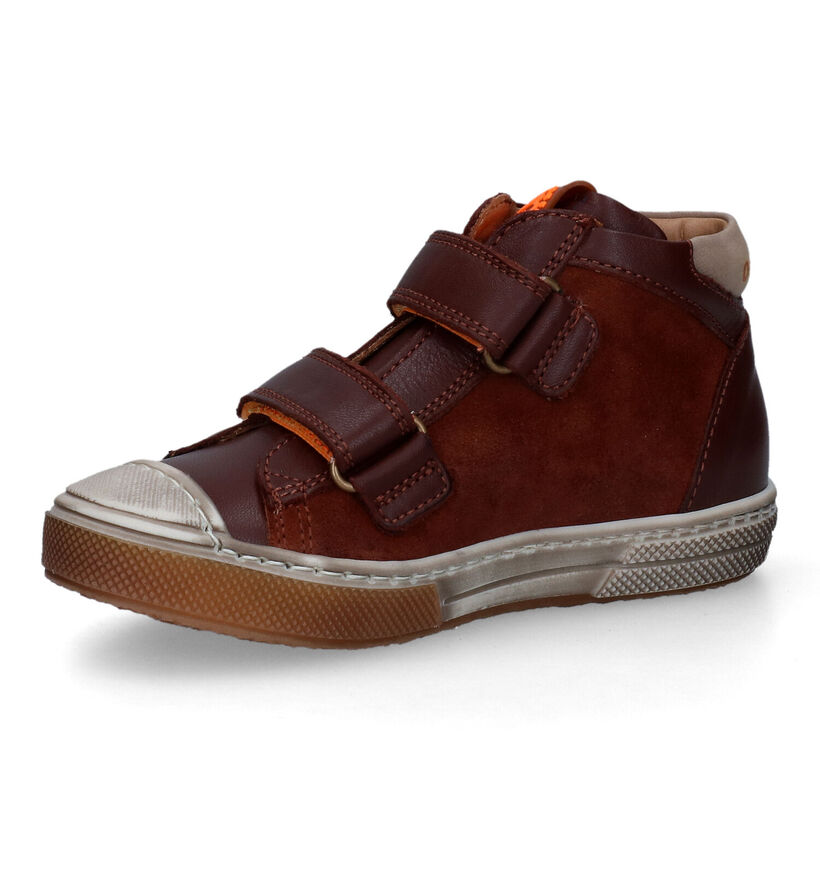 Stones and Bones Rento Cognac Velcroschoenen in leer (314276)