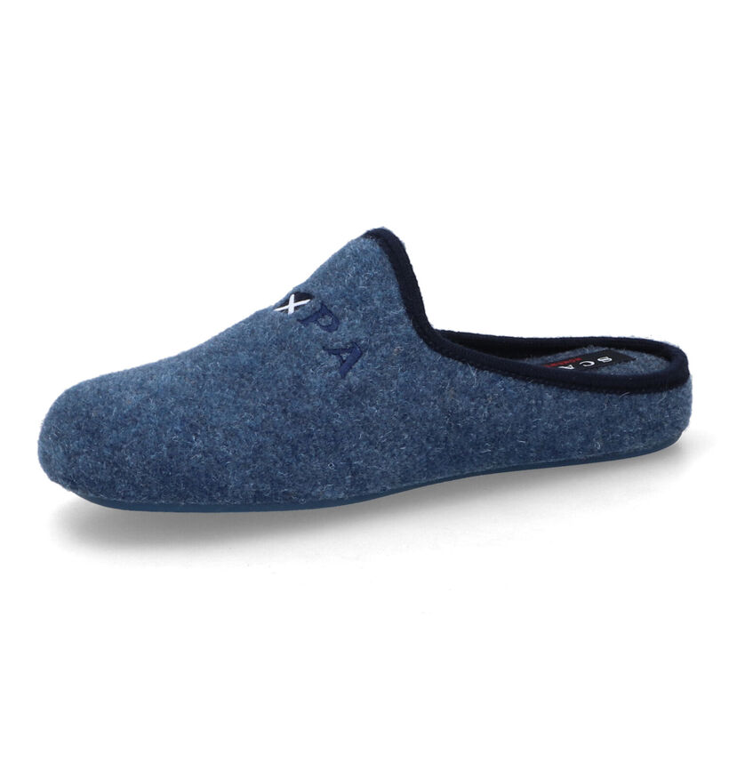 Scapa Blauwe Pantoffels in stof (317113)