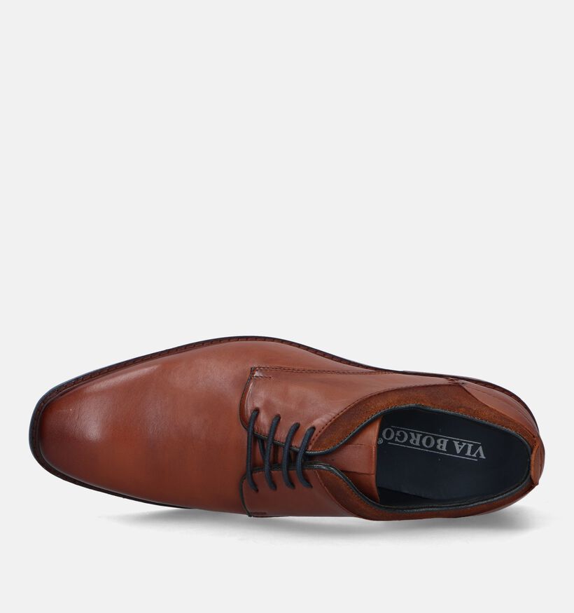 Via Borgo Chaussures classiques en Cognac pour hommes (330331)