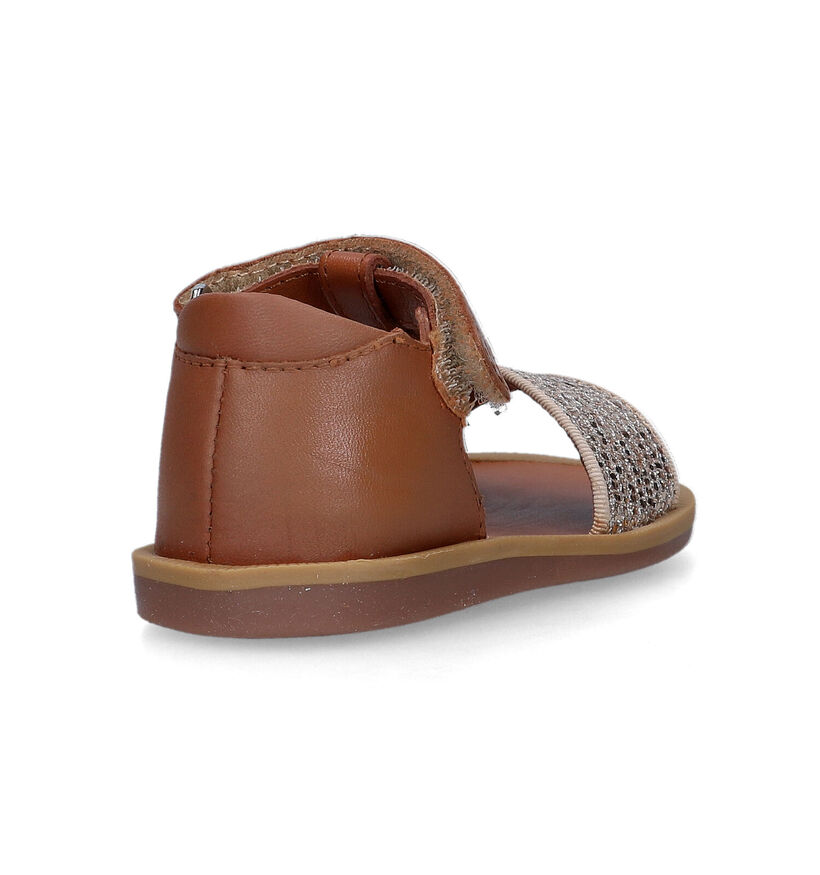 Pom d'Api Poppy Tao Easy Sandales en Cognac pour filles (322881)