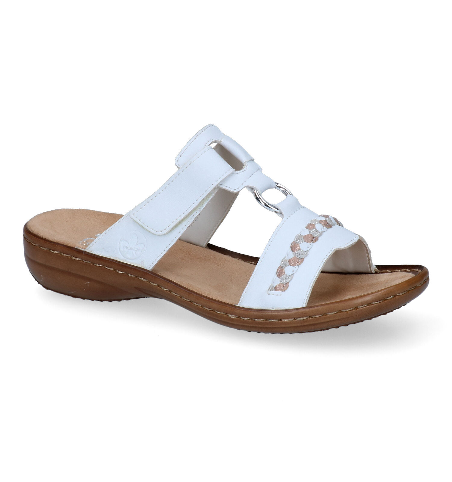 Witte leren dames slippers sale