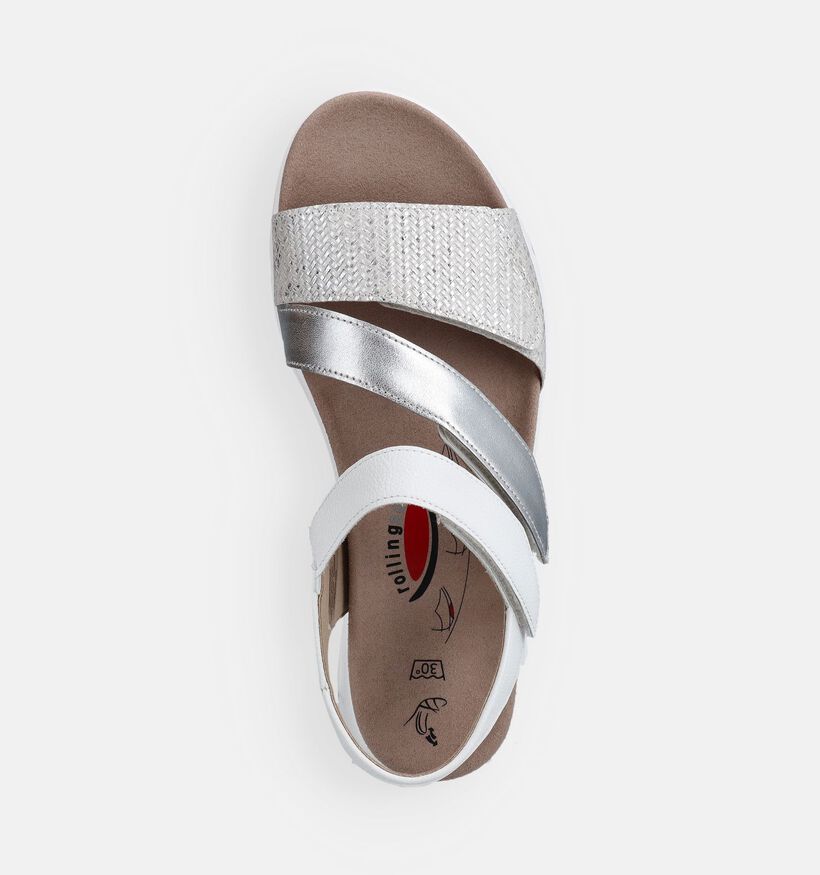 Gabor Rollingsoft Sandales en Argent pour femmes (368394) - pour semelles orthop&eacute;diques