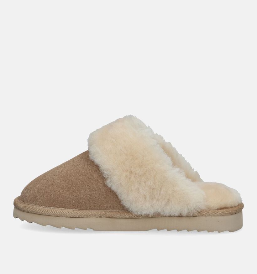 Warmbat Flurry Cognac Wollen Pantoffels voor dames (329908)