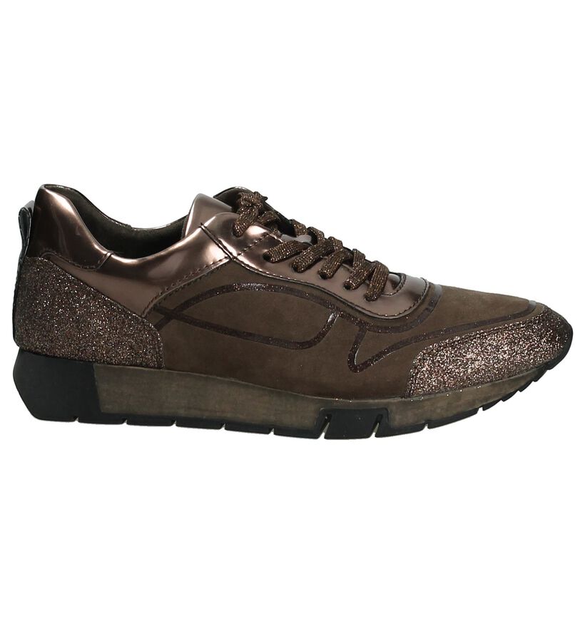 Bronzen Veterschoenen Tamaris in stof (202686)