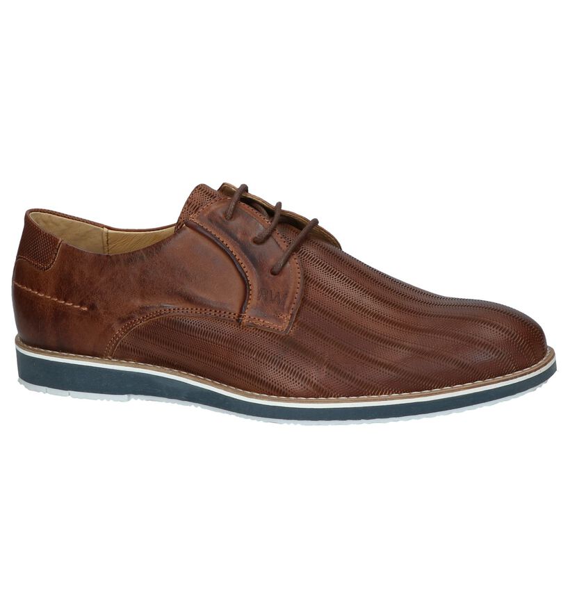 Cognac Geklede Veterschoenen River Woods Move in leer (246513)