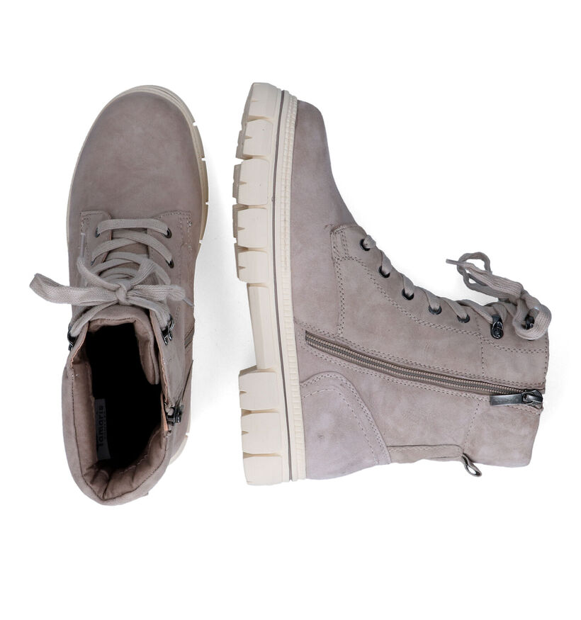Tamaris Comfort Taupe Boots in nubuck (317970)
