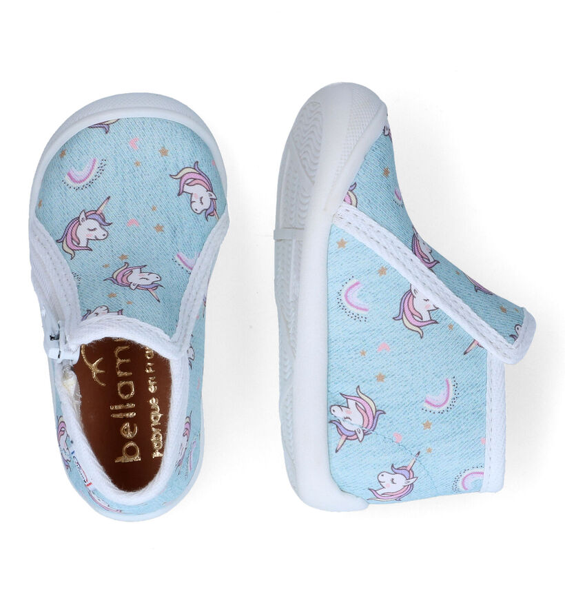 Bellamy Nora Pantoufles en Bleu en textile (309259)