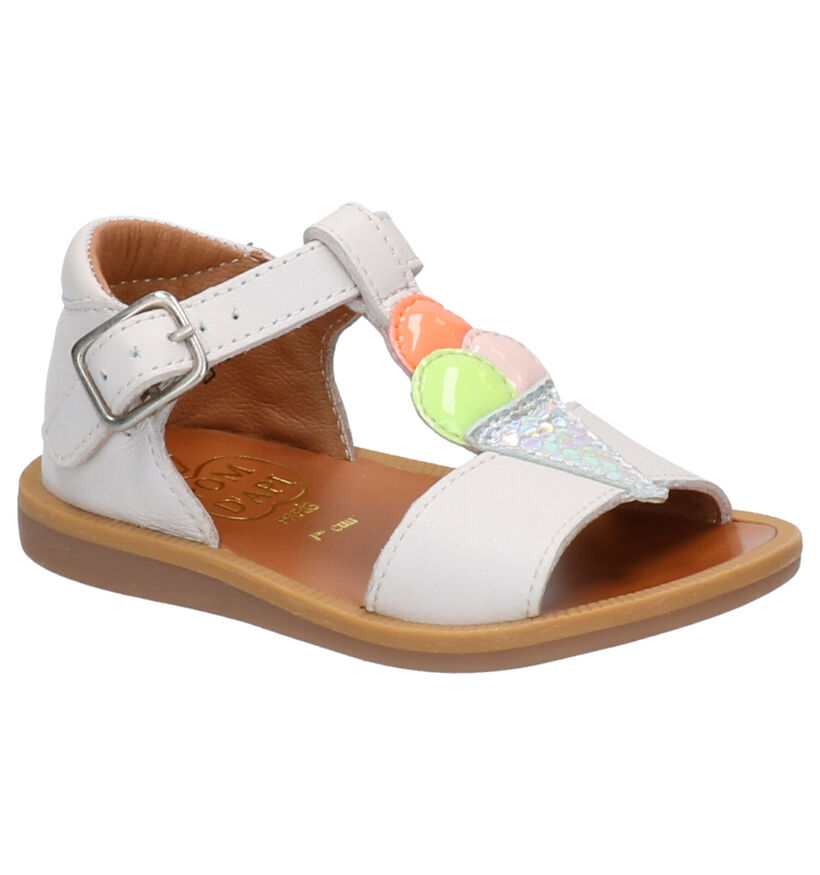 Pom d'Api Poppy Ice Cream Sandales en Blanc en cuir (304772)