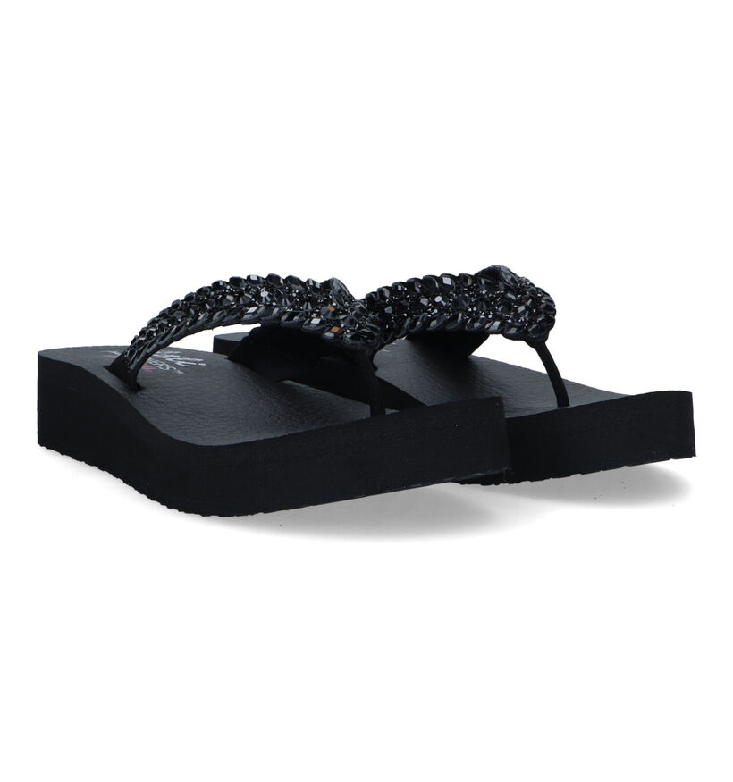 Skechers Vinyasa Lovely Oasis Tongs en Noir pour femmes (319375)