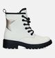 Geox Casey Ecru Veterboots voor meisjes (328519) - geschikt voor steunzolen