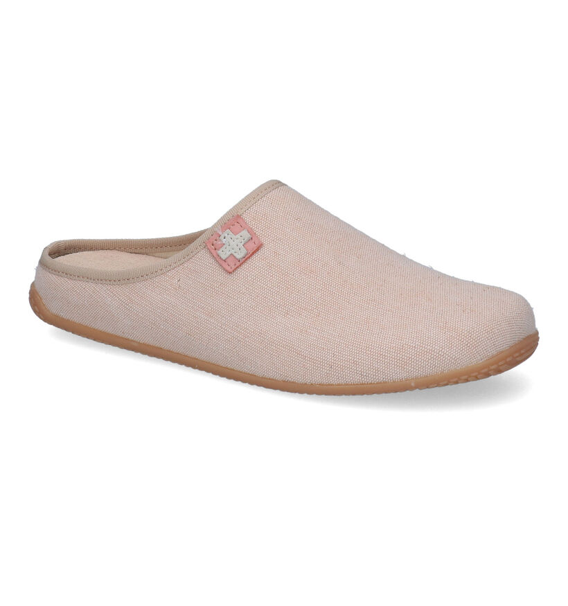 Living Kitzbühel Pantoufles ouvertes en Rose clair en textile (307934)