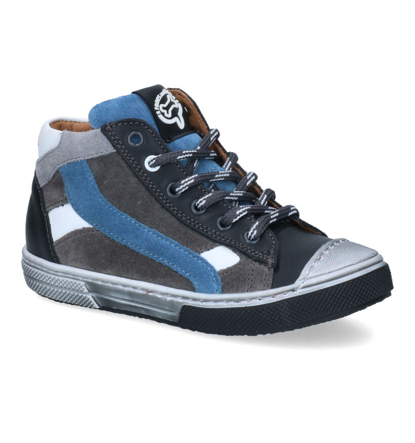 STONES and BONES Raspo Chaussures hautes en Bleu pour garçons (313873) - pour semelles orthopédiques
