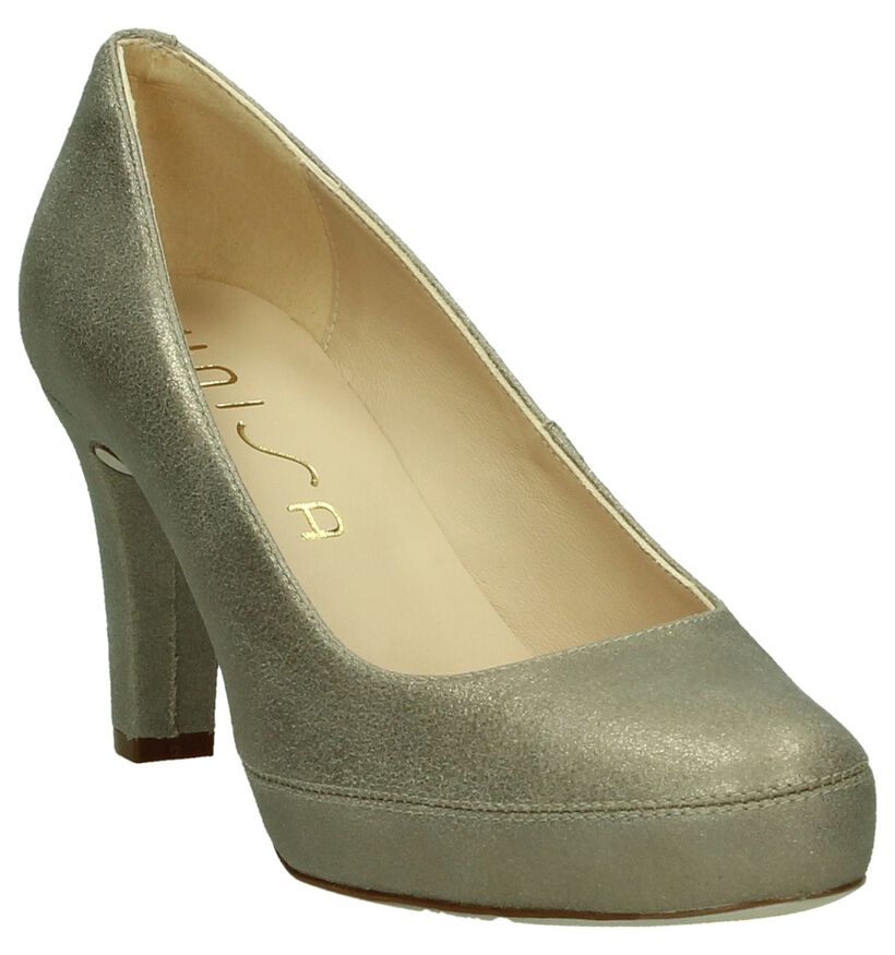 Unisa Numar Taupe Pumps High Heels, , pdp