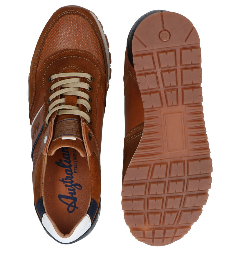Australian Navarone Chaussures à lacets en Cognac en cuir (296009)