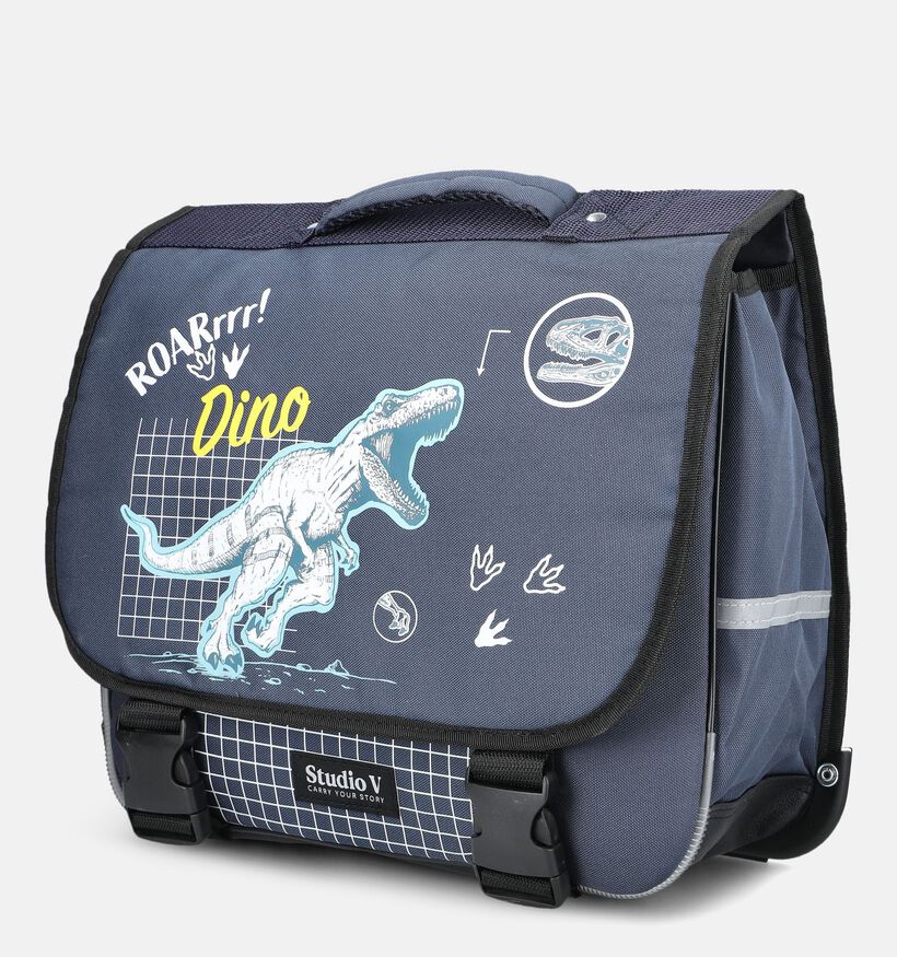 Studio V Dino Cartable en Bleu fonc&eacute; pour filles, gar&ccedil;ons (375047)