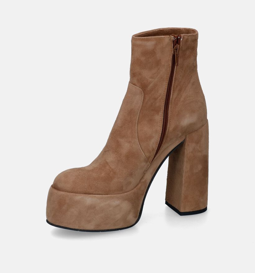 Cristian Daniel Bottines à talons en Rouge pour femmes (317504)