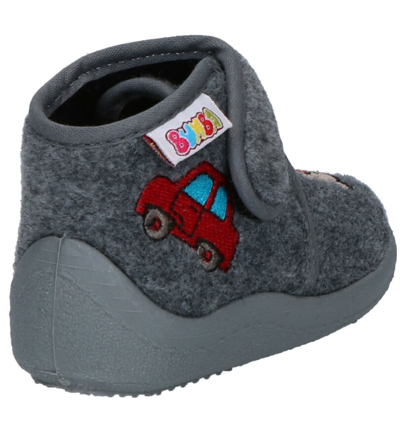 Bumba Pantoufles fermées en Gris en textile (283454)