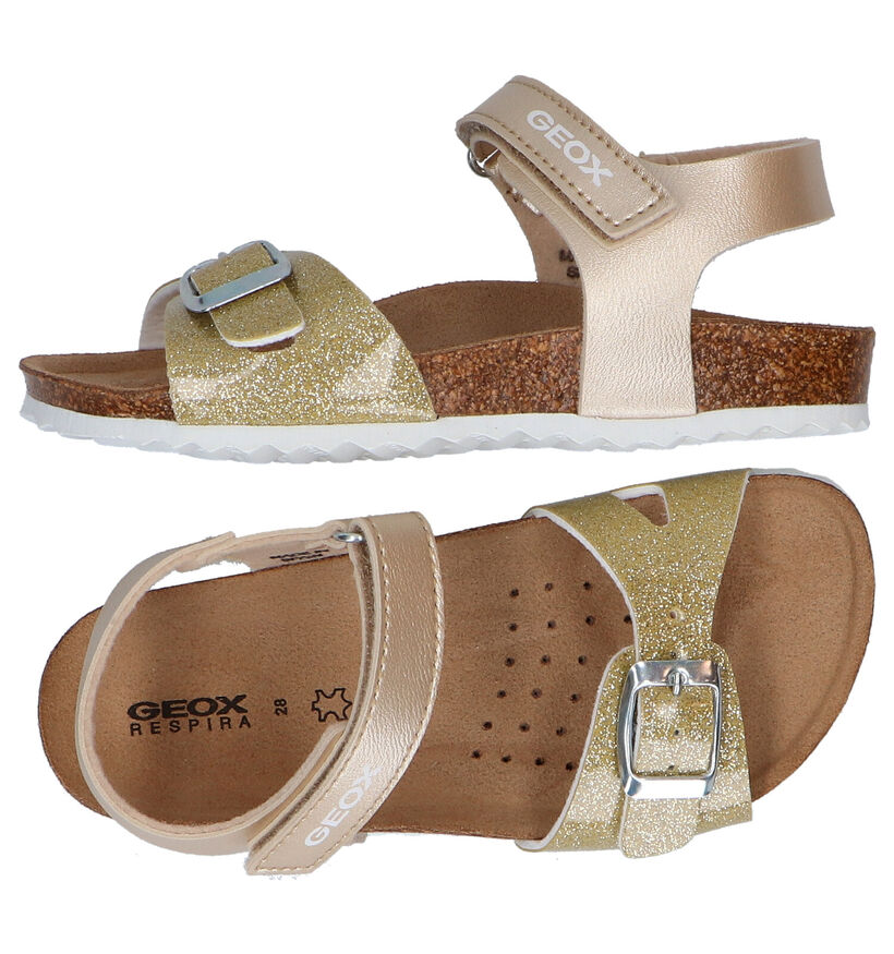 Geox Adriel Sandales en Or en simili cuir (286955)