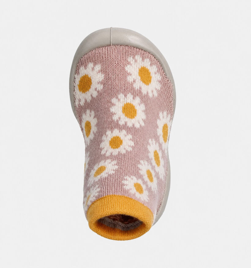 Coll&eacute;gien Pantoufles ferm&eacute;es en Lilas Fleurs pour filles (364994) - pour semelles orthop&eacute;diques