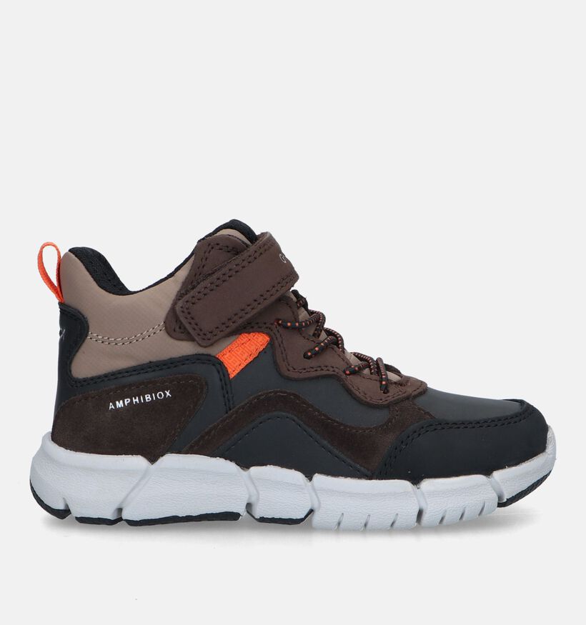 Geox Flexyper Bruin Hoge Sneakers voor jongens (330077) - geschikt voor steunzolen