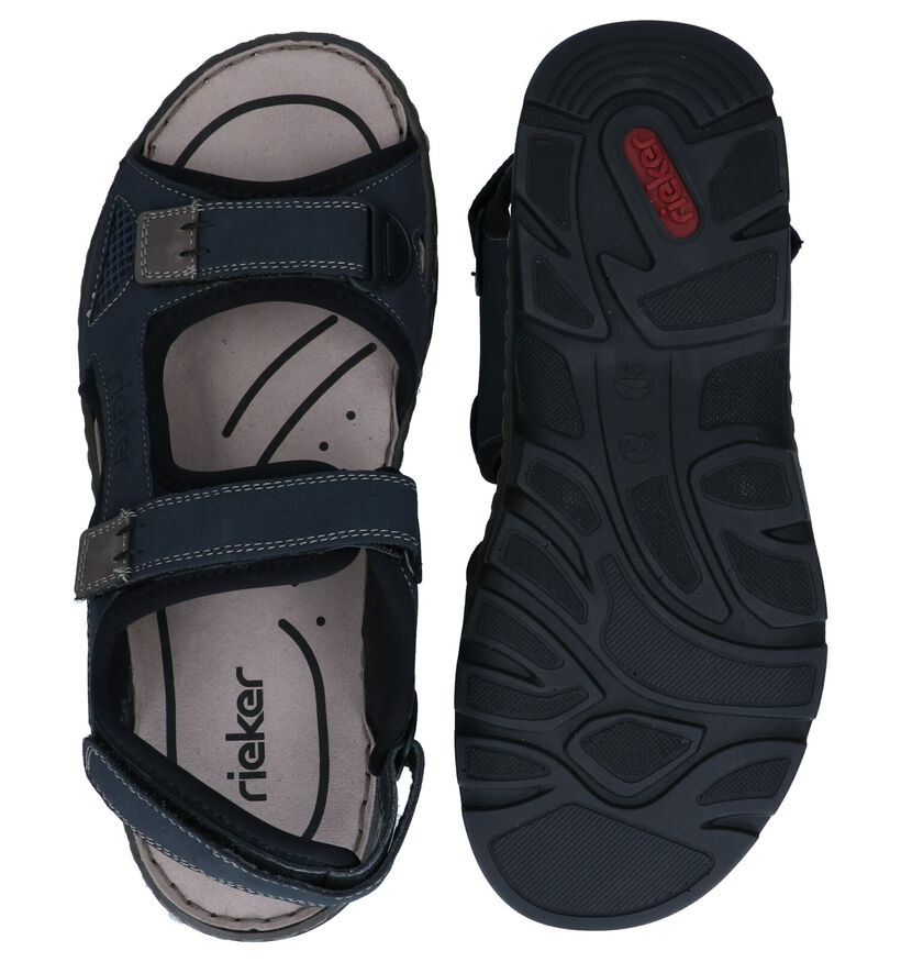 Rieker Sandales en Bleu foncé en simili cuir (288378)