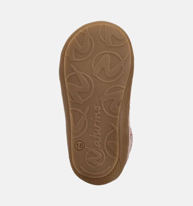 Naturino Cocoon Embroidery Roze Kersen Babyschoenen voor meisjes (364273) - geschikt voor steunzolen