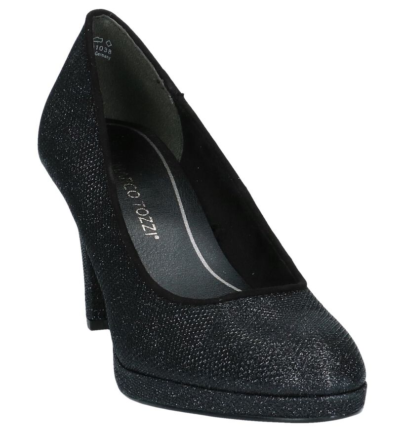 Klassieke Pumps Zwart met Glitter Marco Tozzi in stof (222082)