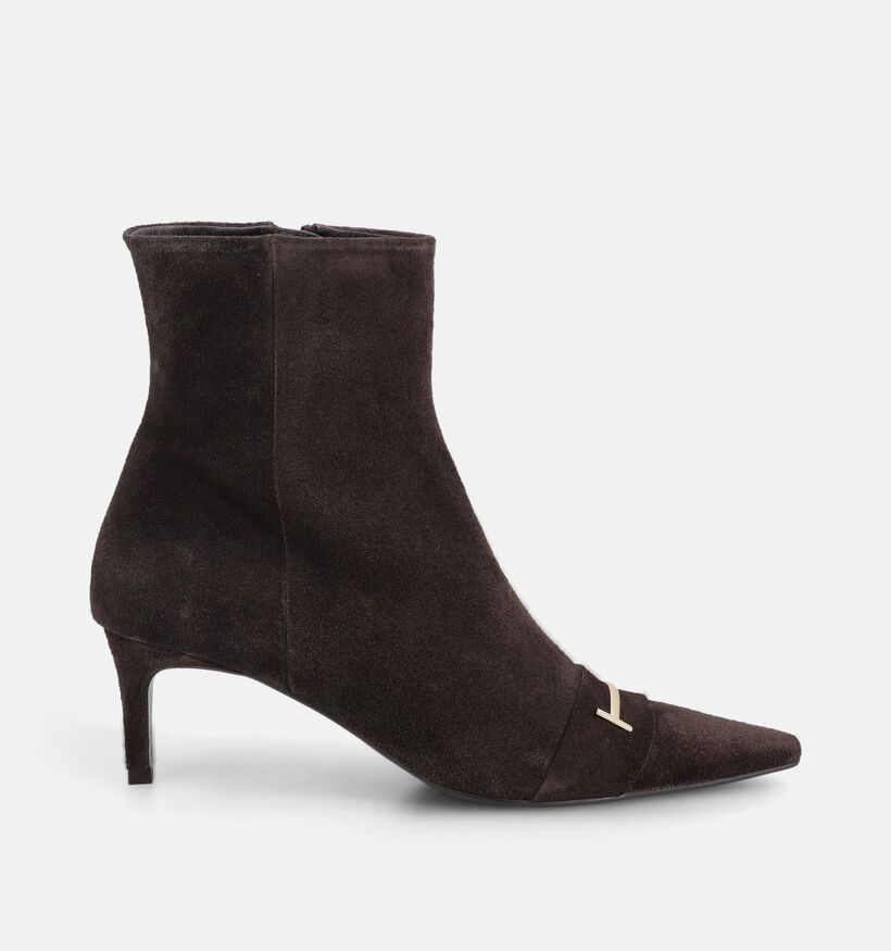 Zinda Bottines en Brun fonc&eacute; pour femmes (380880)