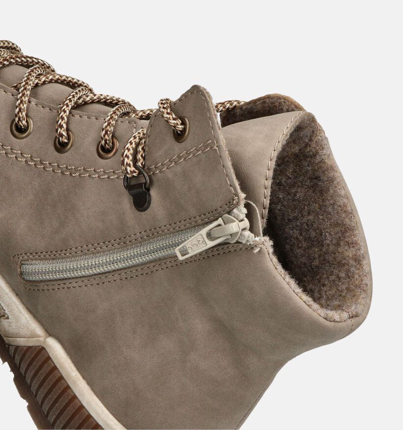Rieker Beige Hoge Sneakers voor dames (360463) - geschikt voor steunzolen