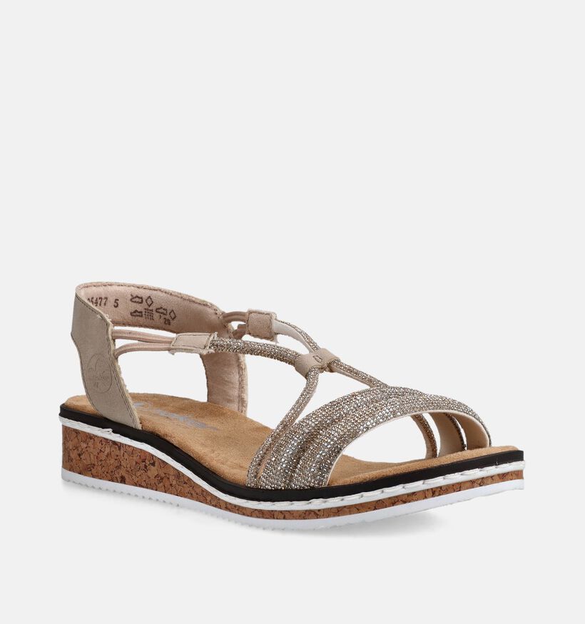 Rieker Gouden Sandalen voor dames (370433)