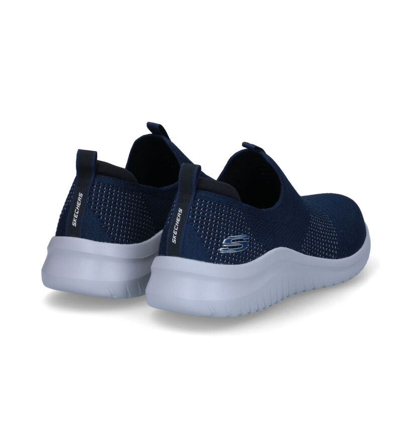 Skechers Ultra Flex 2.0 Mirkon Baskets Slip-on en Bleu en textile (305981)