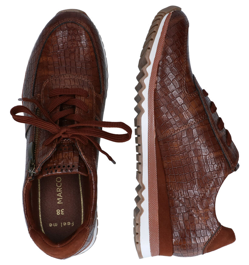 Marco Tozzi Chaussures à lacets en Cognac en simili cuir (293926)