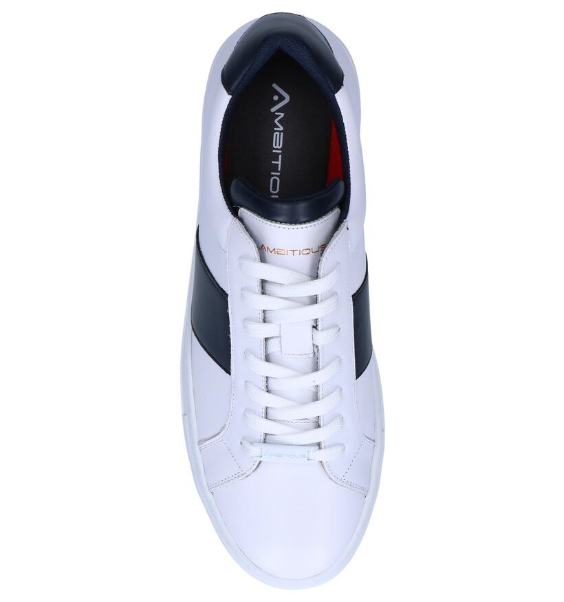 Witte Casual Veterschoenen Ambitious in leer (239154)