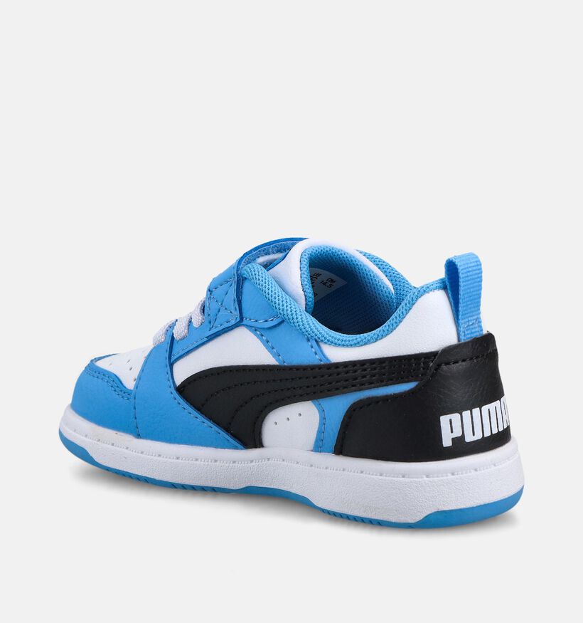Puma Rebound V6 Lichtblauwe Sneakers voor meisjes, jongens (366637) - geschikt voor steunzolen