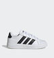 adidas Streettalk Witte/Zwarte Sneakers voor jongens (372658) - geschikt voor steunzolen