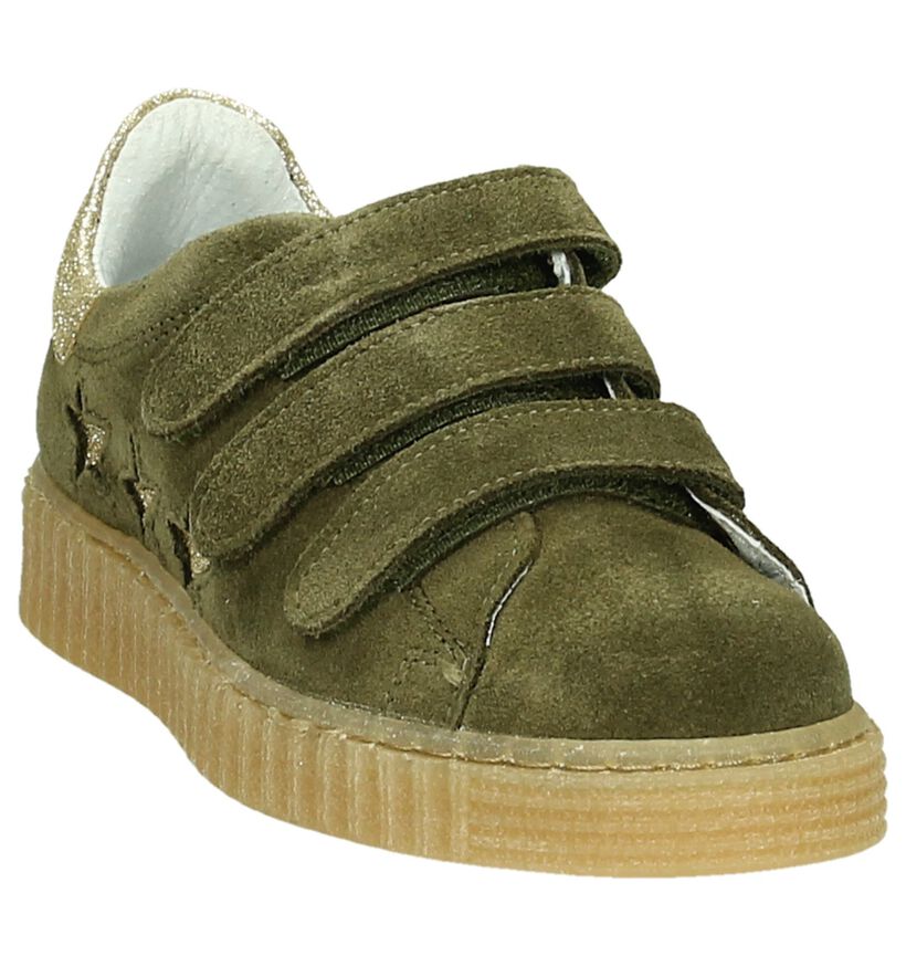 Kaki Creeper Sneaker Tango met Sterren in daim (198420)